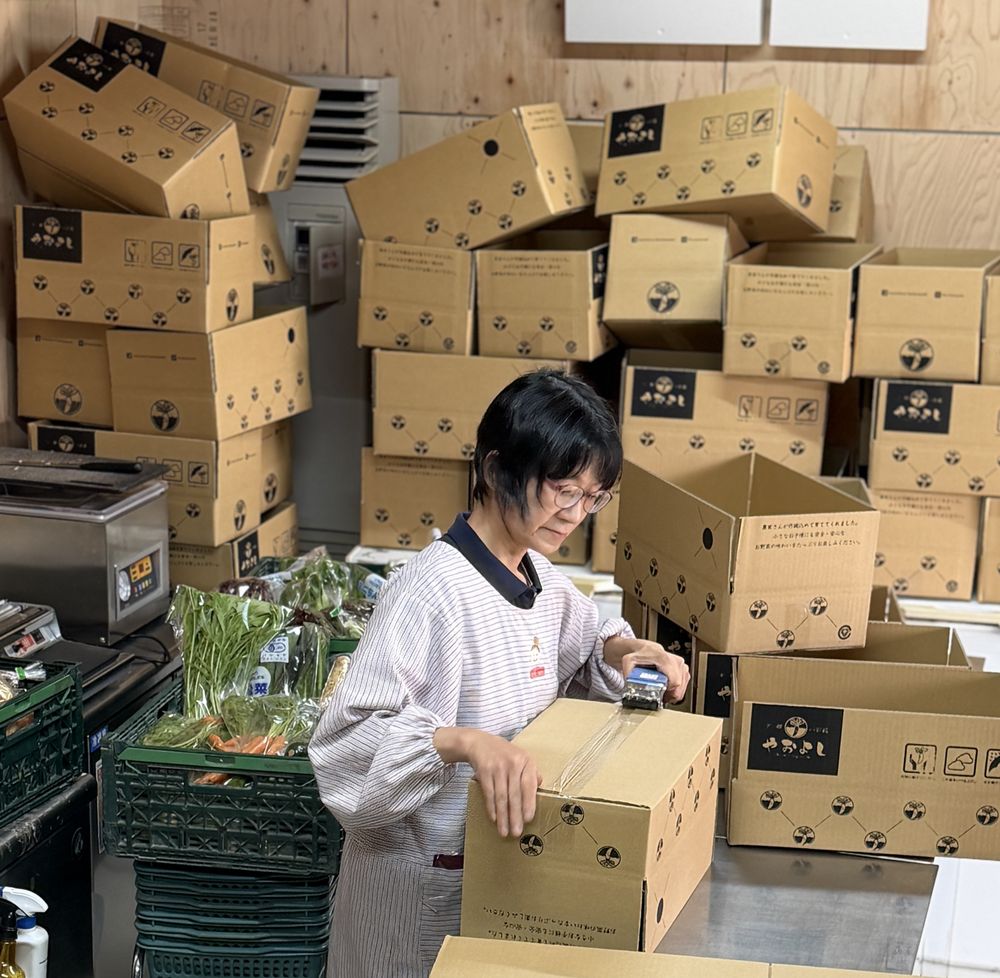 出荷作業のようす